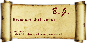 Bradean Julianna névjegykártya